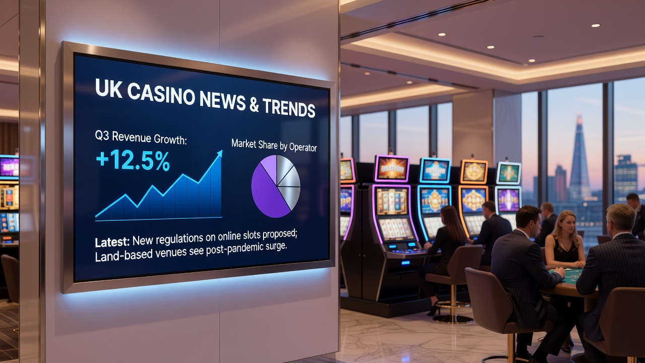 Graph showing UK gambling sector GGY trends from the latest UKGC quarterly report, highlighting casino stability and FEC growth