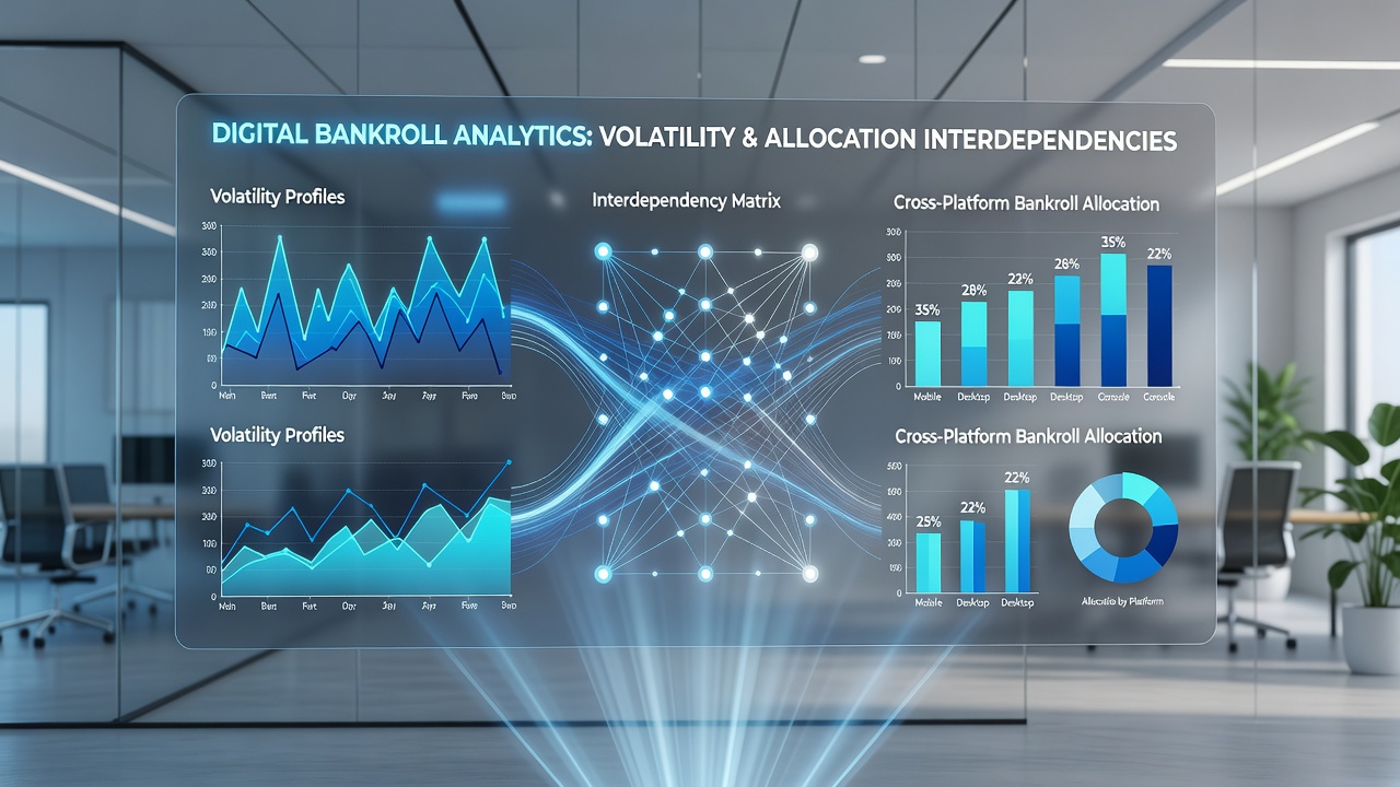 Cross-platform bankroll flow diagram illustrating volatility interdependencies in digital table games