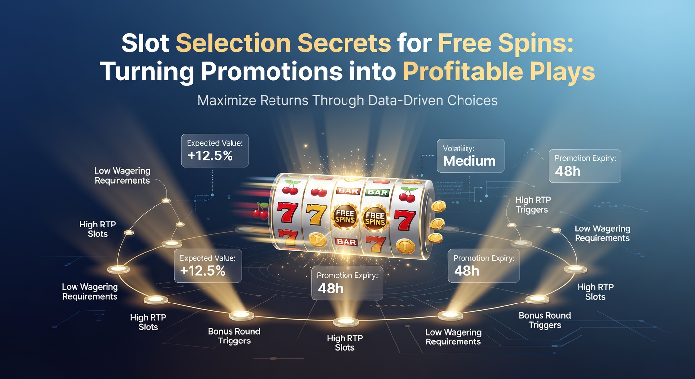 Casino dashboard displaying slot volatility charts and free spins promo terms for strategic selection