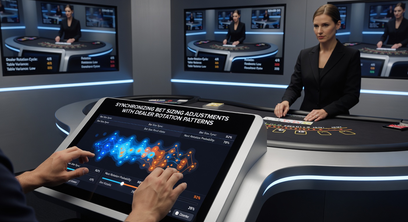 Analytics dashboard overlay on a live blackjack stream displaying rotation timers and bet history graphs