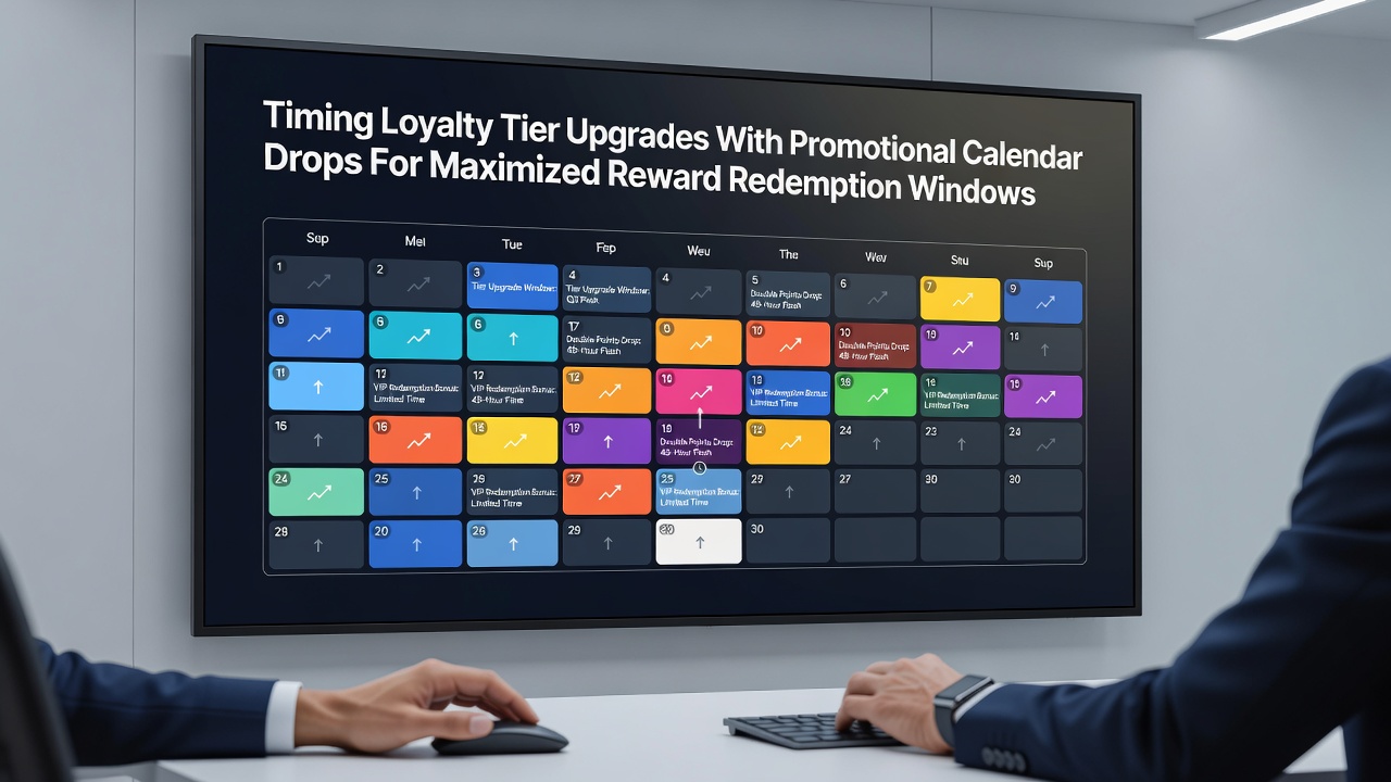 Casino loyalty program interface showing tier progression alongside promotional calendar events